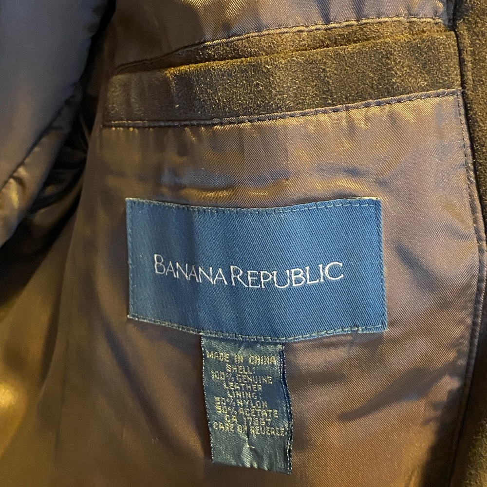 Banana Republic Suede Coat. Euc View 5